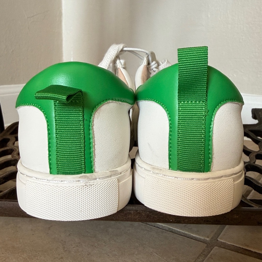 Kate Spade New York Adorn White and Green Casual Sneakers New Size 9.5 - Picture 2 of 5